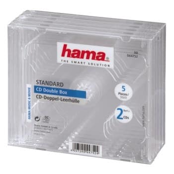 Hama CD Dubbel Box Transpirant 5 Pak