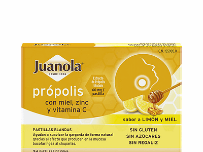 Gummiesnoepjes Juanola Propolis Citroen Honing 24 Stuks