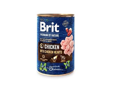 BRIT Premium By Nature Kip en Harten - nat hondenvoer - 400 g