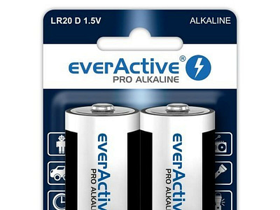Batterijen EverActive LR20 1,5 V (2 Stuks)