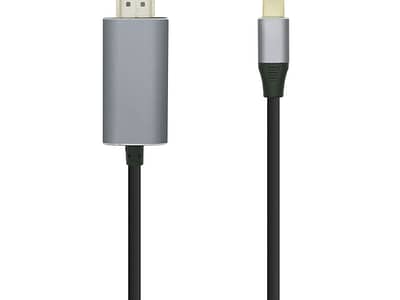 Kabel USB-C naar HDMI Aisens A109-0393 Zwart 1,8 m 4K Ultra HD