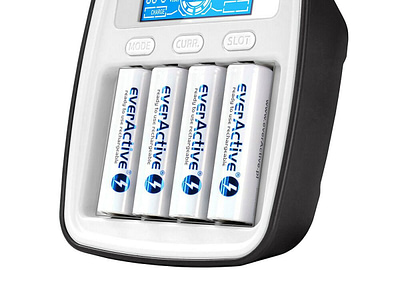 Batterij oplader EverActive NC-1000M Zwart/Wit