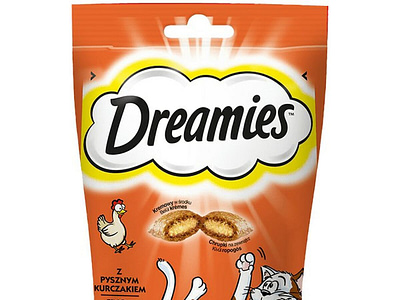 Snack for Cats Dreamies Snoepgoed Kip Rundvlees 60 L 60 g