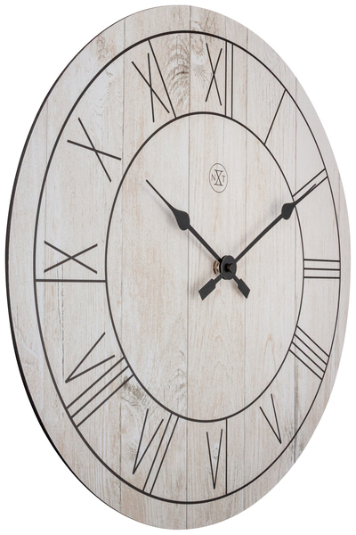 NeXtime NX-7345WI Wandklok NXt Paul Dia 40cm Hout Wit - Afbeelding 2