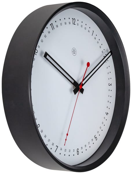 NeXtime NX-7358 Wandklok NXt Sweden Dia 30cm Kunststof Zwart - Afbeelding 2