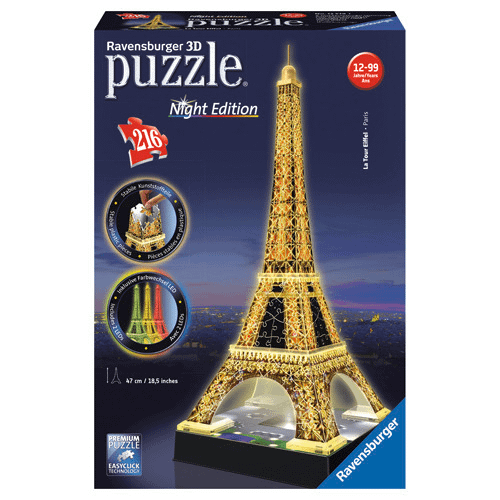 Ravensburger 3D Puzzel Eiffeltoren Night Edition 216 stukjes