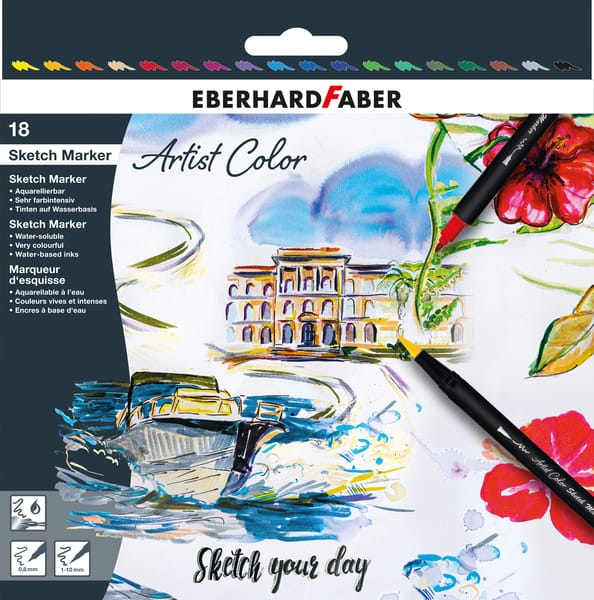 Eberhard Faber EF-558218 Sketch Marker 18 Stuks