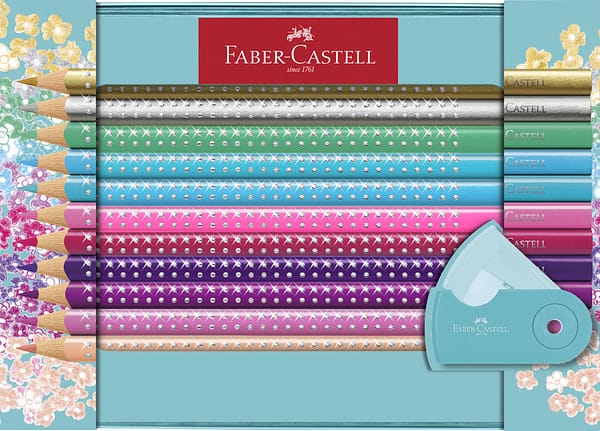 Faber Castell FC-201641 Sparkle Set Faber-Castell 20x Kleurpotloden En 1x Mini Puntenslijper - Afbeelding 2