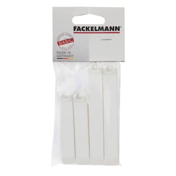 Fackelmann Basic Vershoudklem 11 en 8 cm Wit 4 Stuks - Afbeelding 2