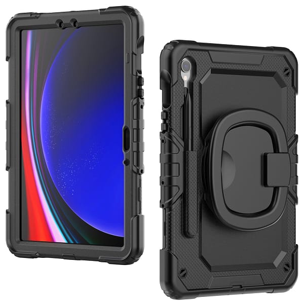 Mobilize Rotating Defender Case Stand Function for Samsung Galaxy Tab S9 11/S9 FE 10.9 Black