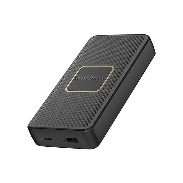 OtterBox Dual Port Fast Charge Power Bank 15000 mAh 18W + Qi Wireless Charger 10W Black