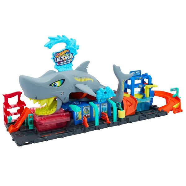 Hot Wheels City Ultra Shark Car Wash Speelset - Afbeelding 2