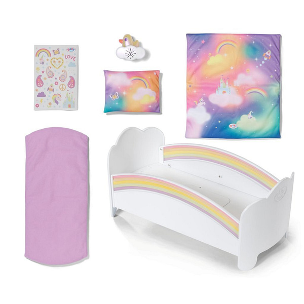 Baby Born Regenboog Bed + Licht en Geluid Wit - Afbeelding 2