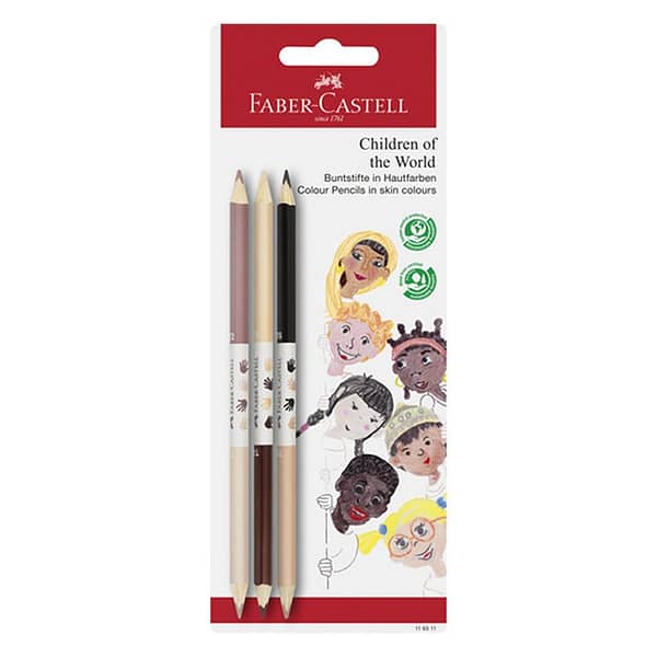 Faber Castell FC-116511 Children Of The World Bicolor Huidskleurpotloden 3-Kantig 3 Stuks