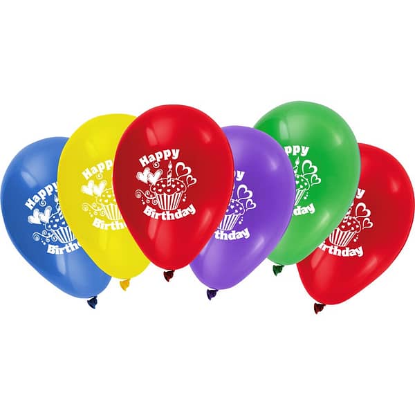 Stylex Happy Birthday Ballonnen 6 Stuks - Afbeelding 2