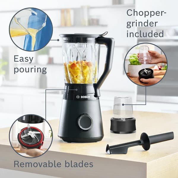 Bosch MMB6176B VitaPower Blender Zwart - Afbeelding 2