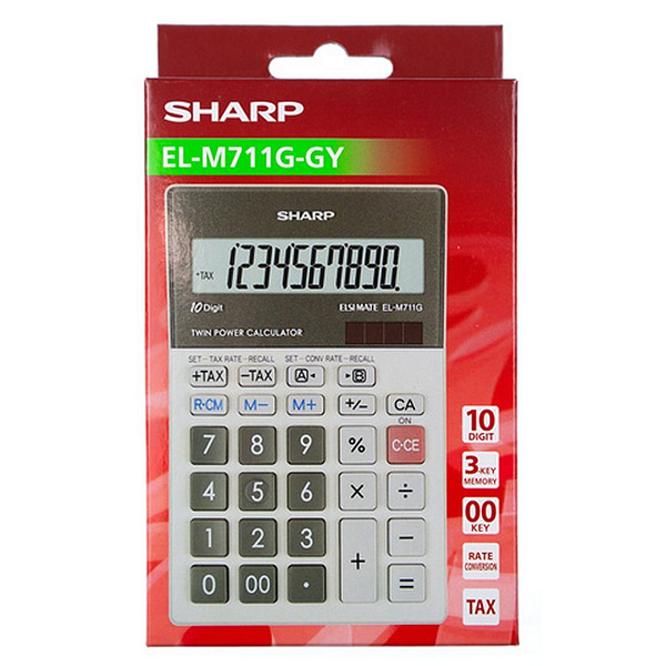 Citizen SH-ELM711GGY Sharp Calculator Grijs - Afbeelding 2