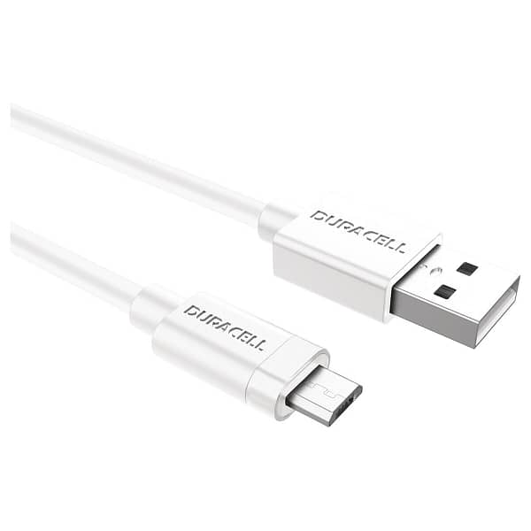 USB-kabel DURACELL USB5023W 2 m Wit (1 Stuks) - Afbeelding 2