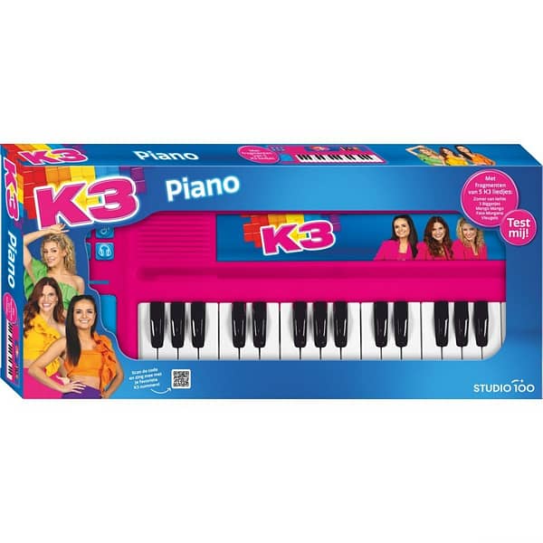 K3 Piano met Drumpad Roze/Blauw - Afbeelding 2