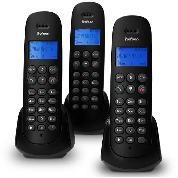 PDX-300 Profoon DECT Telefoon Triple Black