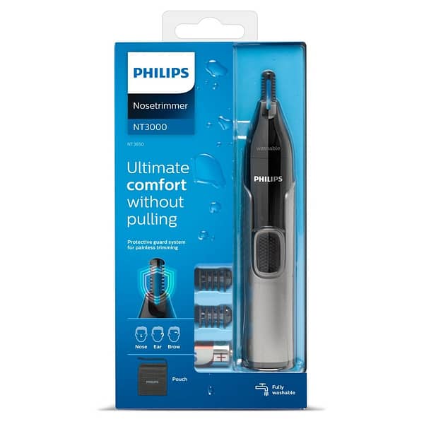 Philips NT3650/16 Series 3000 Neus-Oor- en Wenkbrauwtrimmer Zwart/Grijs - Afbeelding 2