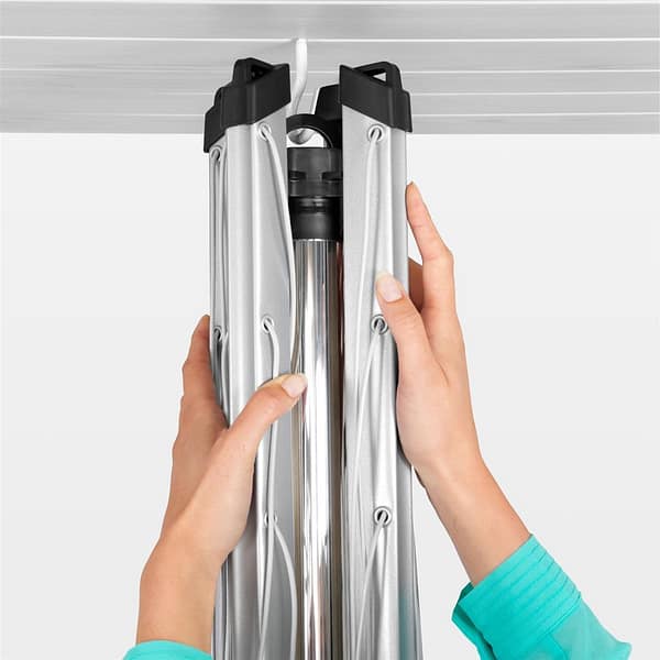 Brabantia Topspinner Droogmolen met Bodemhuls 40 m Drooglijn Metallic Grijs - Afbeelding 2