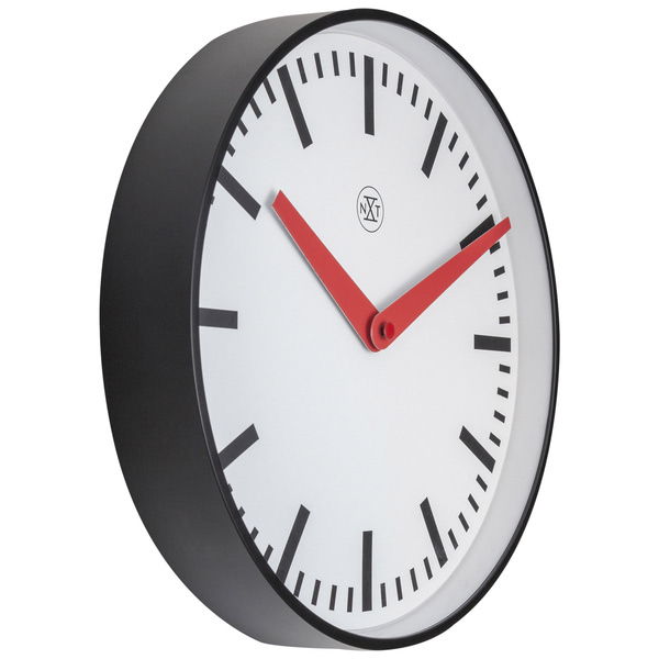 NeXtime NX-7360ST Stationsklok - 25.5cm - Stille Wandklok - Wit - NXt By - "Newcastle" - Afbeelding 2