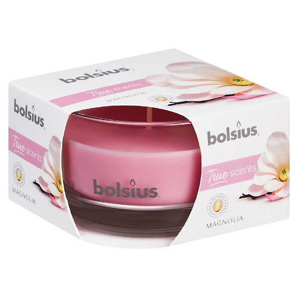 Bolsius True Scents Geurkaars in Glas Magnolia 5 cm Roze 6 Stuks