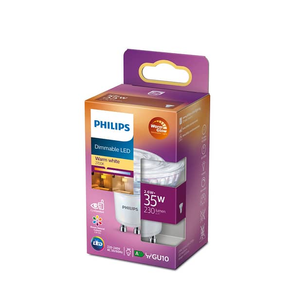 Philips Dimbare LED Spot 35W GU10 Warm Wit - Afbeelding 2