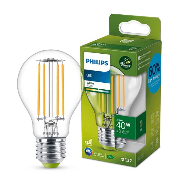 Philips LED CLA 40W A60 E27 3000K CL EELA SRT4 Verlichting - Afbeelding 2