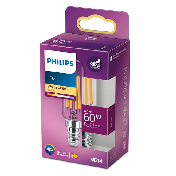 Philips LED Classic 60W T25 E14 CL ND RF SRT4 Verlichting - Afbeelding 2