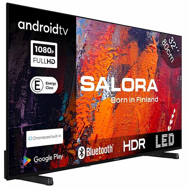 Salora 32FA550 FHD Android TV 32 Inch Zwart - Afbeelding 2