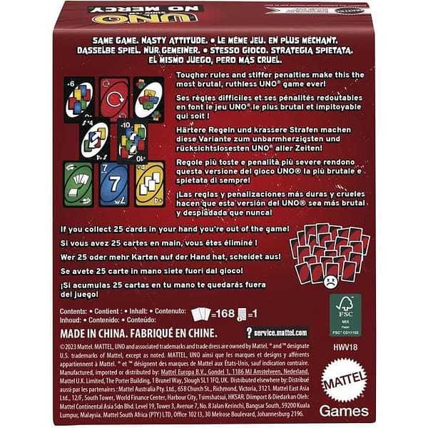 Mattel Games - UNO No Mercy-Jeu de cartes pour toute la famille, enfants et adultes HWV18 - Afbeelding 2