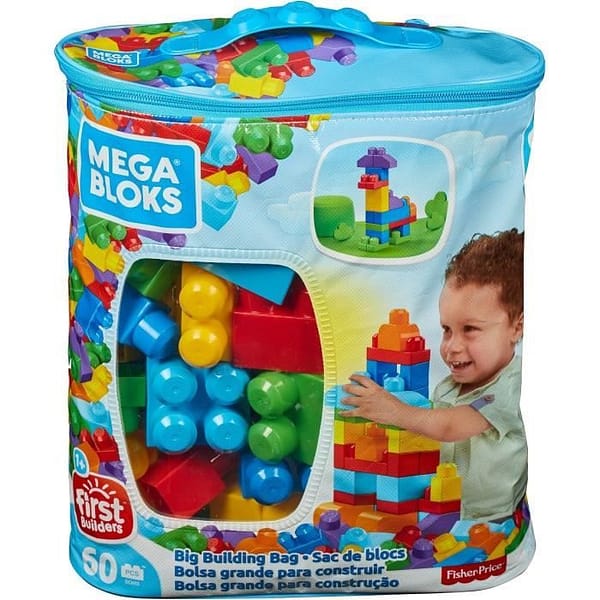 Mega Bloks - Sac Medium Classique 60 briques - Briques de construction  - 12 mois et + DCH55