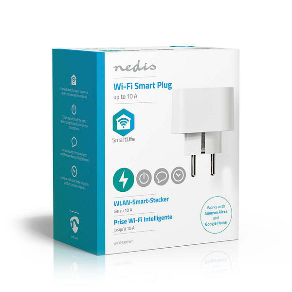 Nedis WIFIP130FWT Wi-fi Smart Plug Schuko Type F 10 A - Afbeelding 2