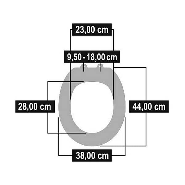 Cornat KSTASC00 Taro Duroplast WC Bril Softclose 95-180mm - Afbeelding 2