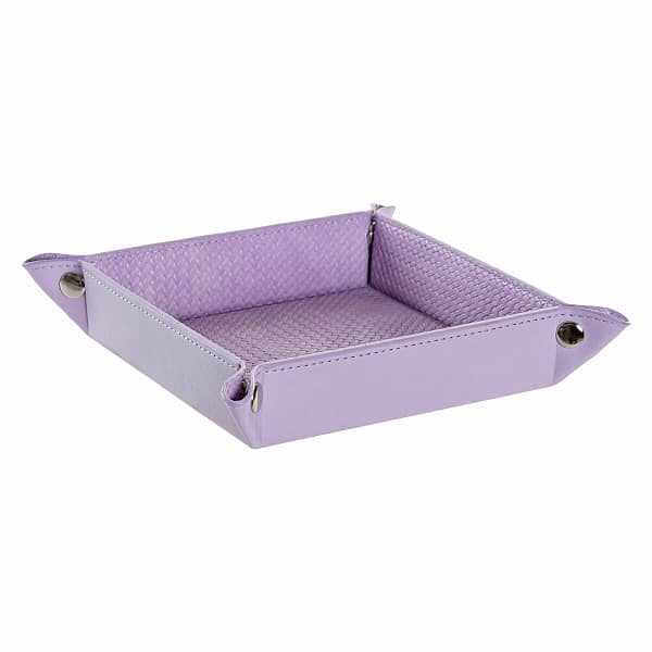 Valet Tray DKD Home Decor Lila Polyurethaan 20 x 20 x 4 cm Romantiek