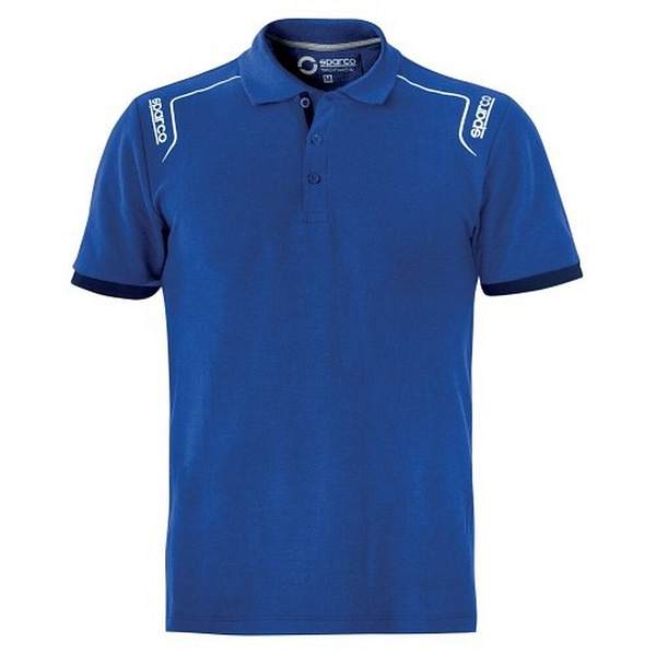 Herenpolo met Korte Mouwen Sparco TECH STRETCH Blauw XXL