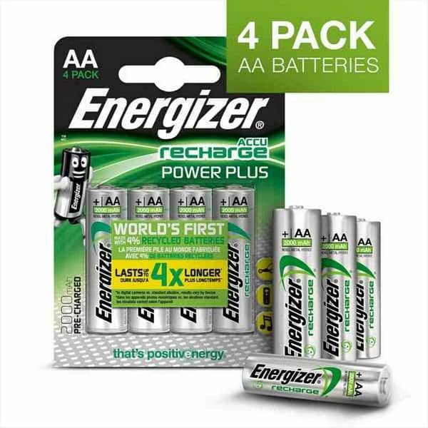 Oplaadbare Batterijen Energizer Accu Recharge Power Plus 2000 AA BP4 2000 mAh 1,2 V AA HR6 (4 Stuks)