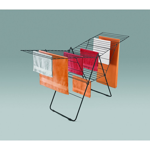 Metaltex Amsterdam Droogrek 32 m Drooglijn 208x64x104 cm Zwart - Afbeelding 2