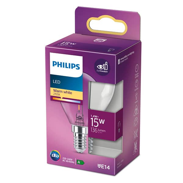 Philips Classic LED Lamp 15W E14 Warm Wit - Afbeelding 2