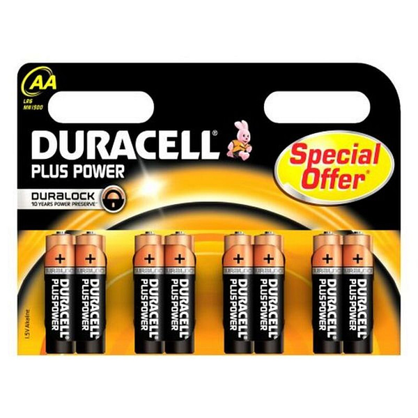 Alkalinebatterijen DURACELL LR06 LR6 AA 1.5V (8 pcs)