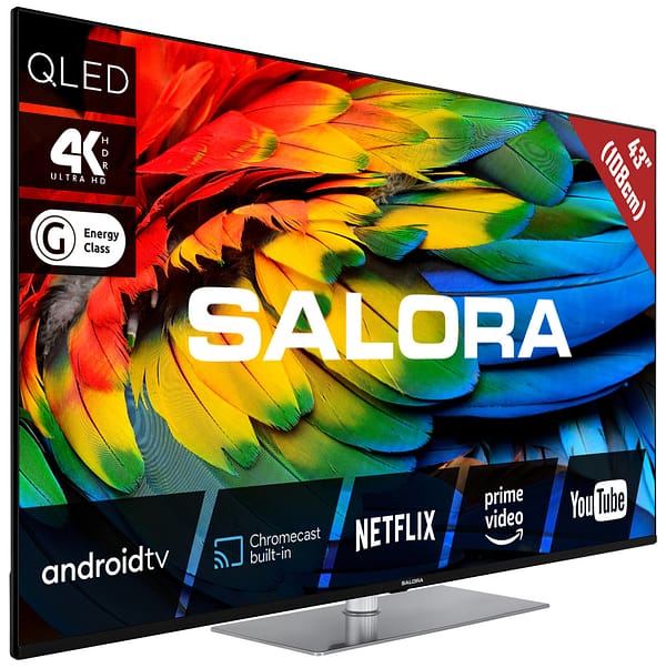 Salora 43QLED440A 4K Ultra HD TV 109.2 cm Zwart - Afbeelding 2