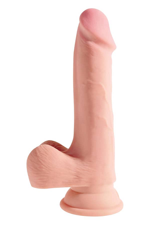 KING COCK PLUS 7.5 INCH TRIPLE DENSITY COCK WITH BALLS LIGHT